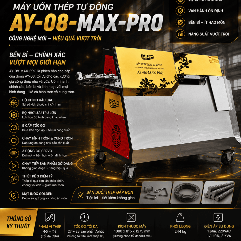 Máy bẻ đai tự động AY-08-MAX-PRO